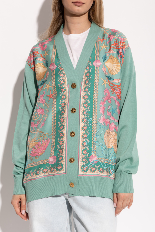 トップス vintage made in italyVERSACE cardigun ea Vintage Gianni Versace Womens Embroidered Cardigan Sweater
